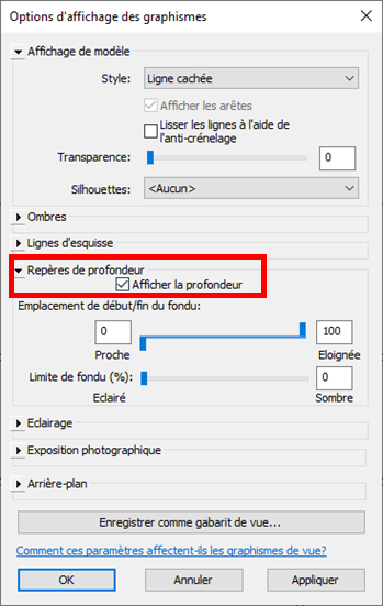 Repères de profondeur