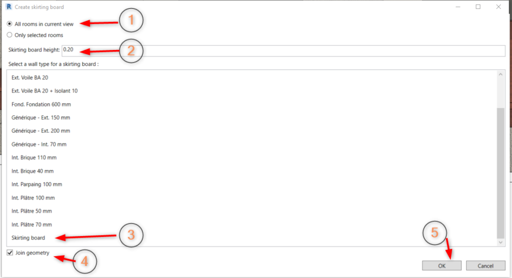 Add in Revit « Room finishing » - Aplicit
