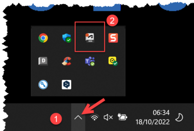 Icones cachés Windows