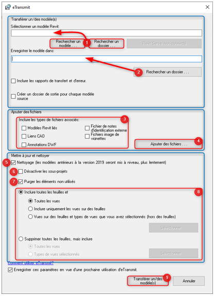 eTransmit boite de dialogue