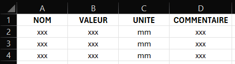 LIER ou INCORPORER un fichier EXCEL dans une pièce ou un assemblage LIER ou INCORPORER un fichier EXCEL dans une pièce ou un assemblage