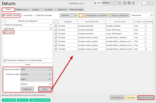 Filtrer vos familles Revit