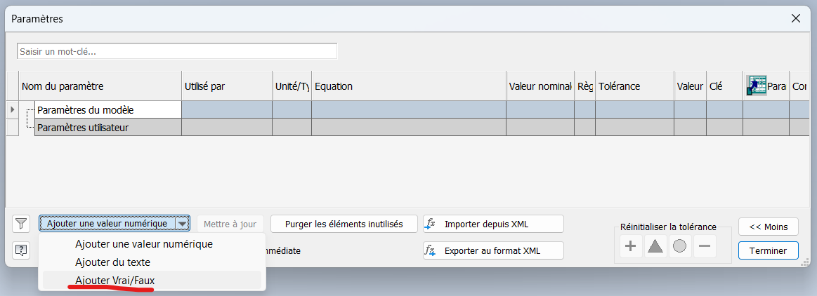 Comment se servir des valeurs OUI/NON dans "Fx" Autodesk Inventor Comment se servir des valeurs OUI/NON dans "Fx" Autodesk Inventor