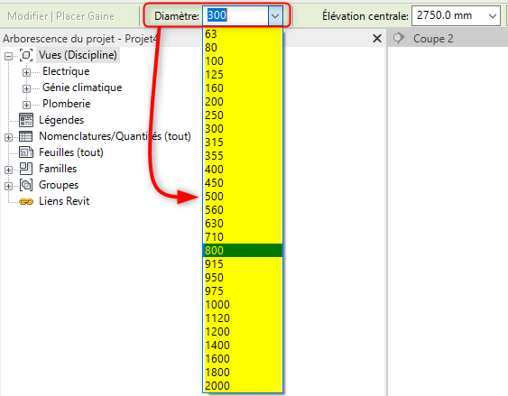nouvelle taille de gaine