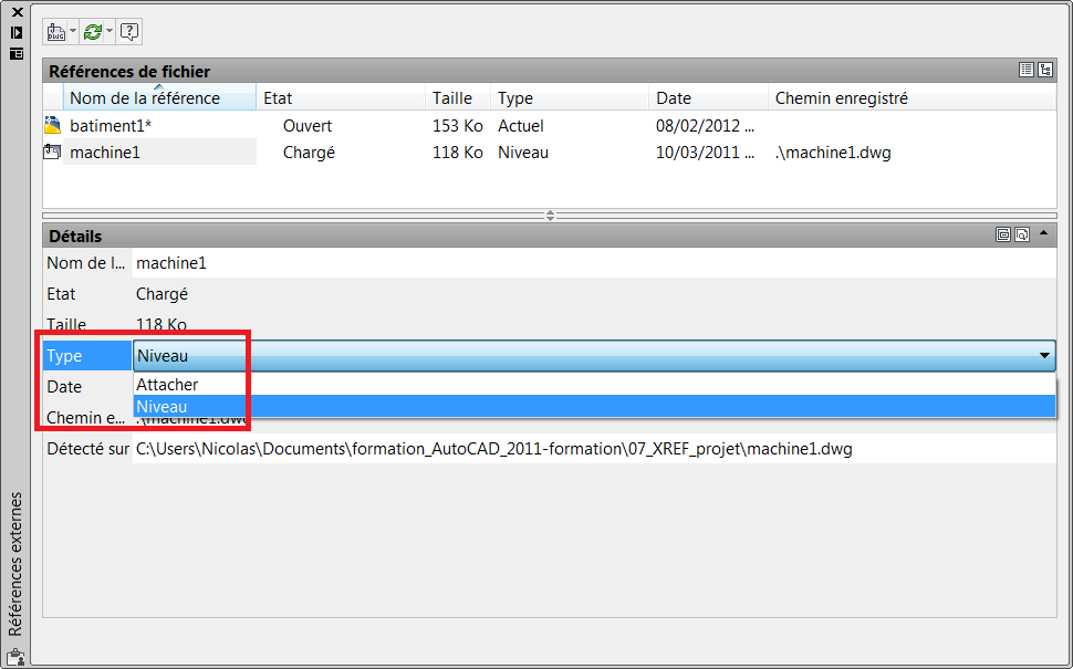 Autocad attacher un dessin en xref