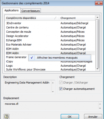 Onglet Vault absent dans Inventor 2014