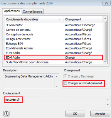 Onglet Vault absent dans Inventor 2014