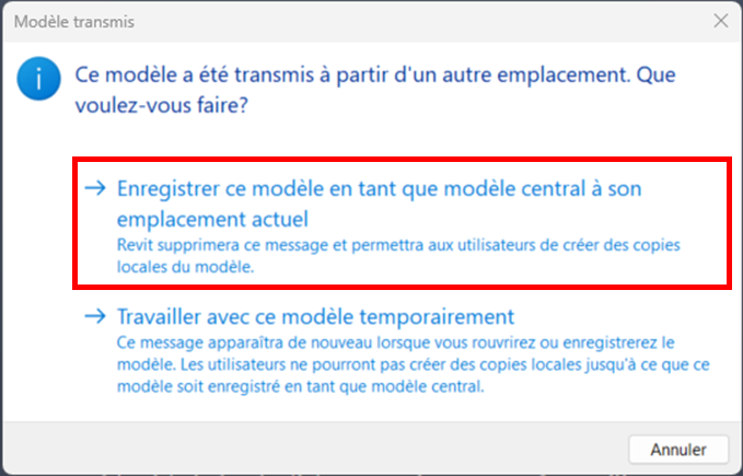 Détacher du fichier central