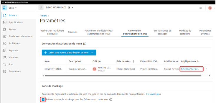 conventions d’attributions de noms
