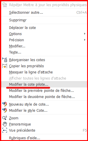 RECUPERER et MODIFIER les cotes pilotes dans une mise en plan