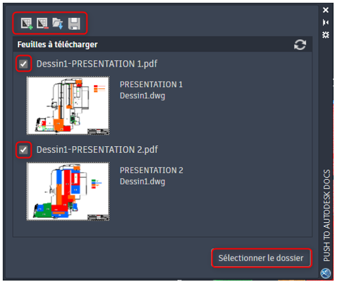 présentations de dessins