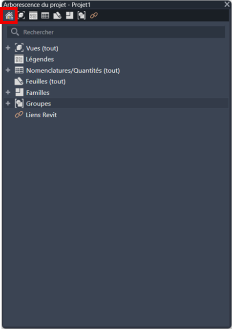 Revit, l’arborescence projet