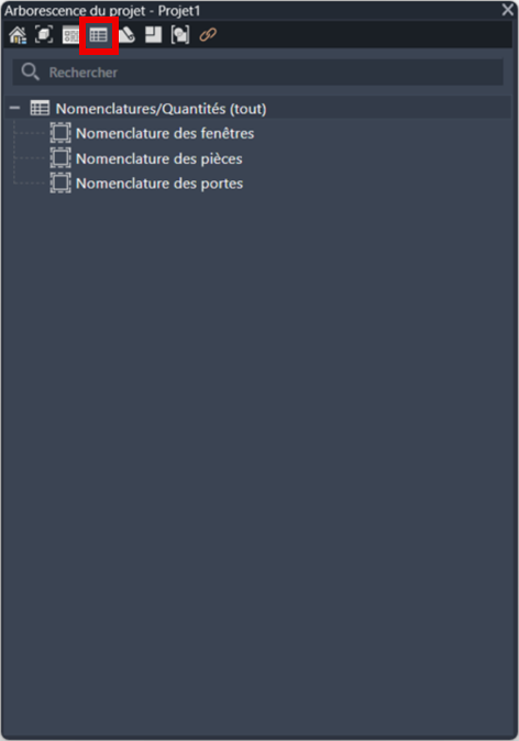 Revit, l’arborescence projet