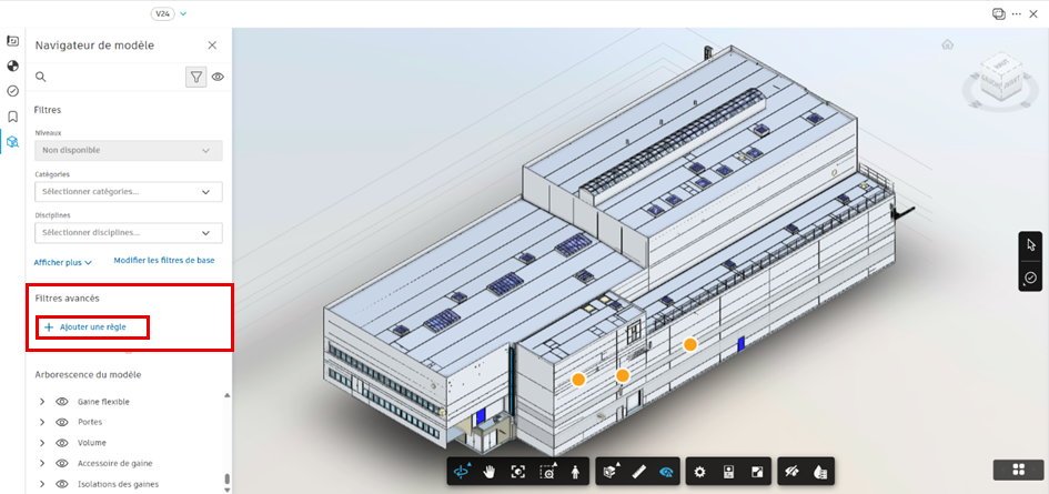 Autodesk Forma, le navigateur de modèle et les "Filtres avancés"