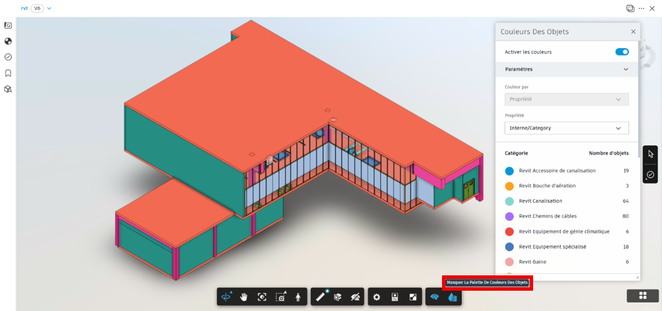 Autodesk Forma, Afficher la couleur des objets