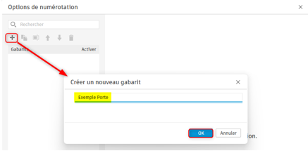 gabarit numérotation