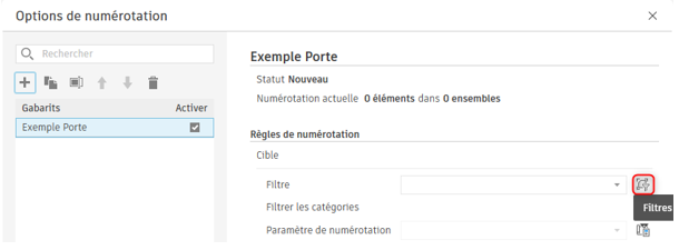 options de numérotation
