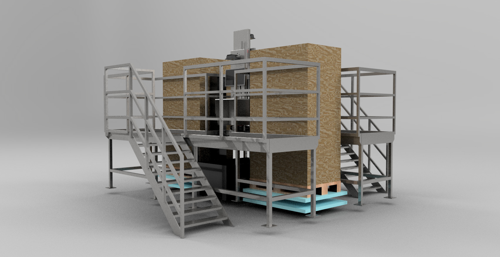 BE3D-MECAMAX-ESTRADE-DOUBLE-POSTE-1 Plan Revit BIM